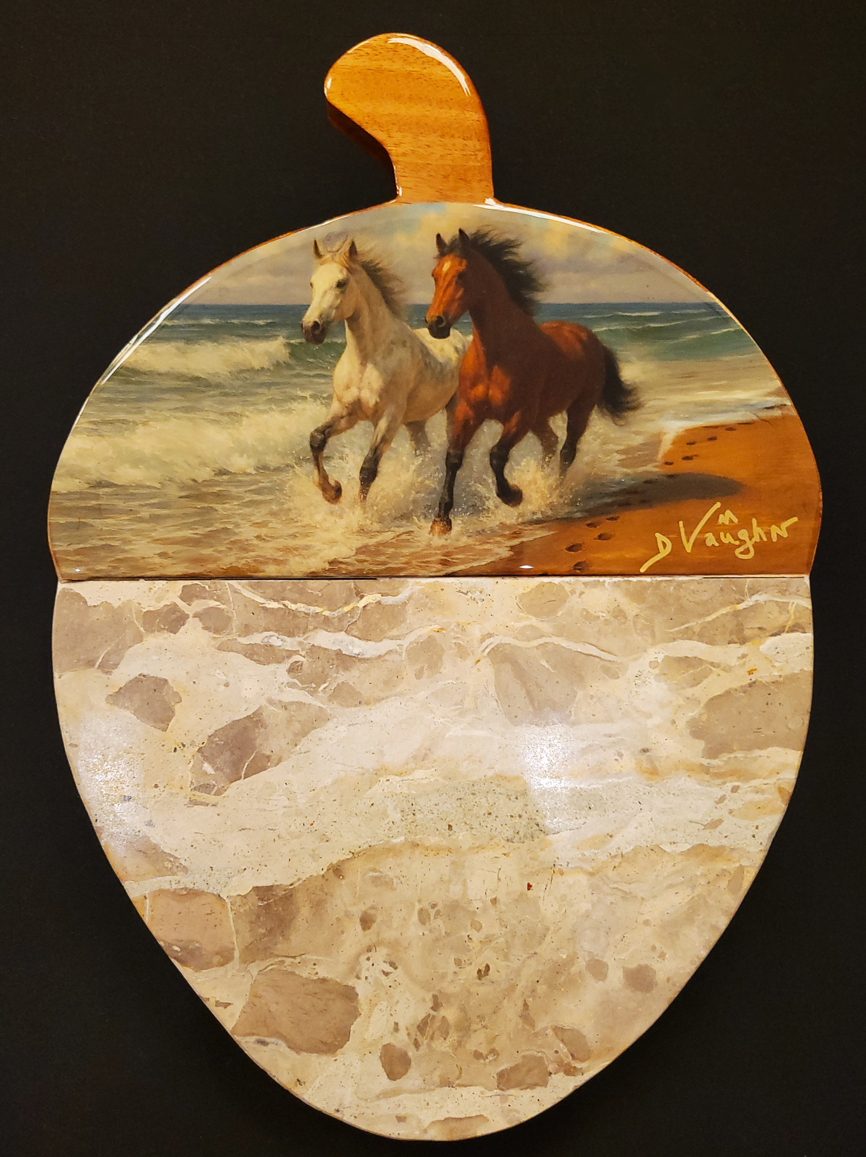 Acorn Wood and Marble Serving Boards